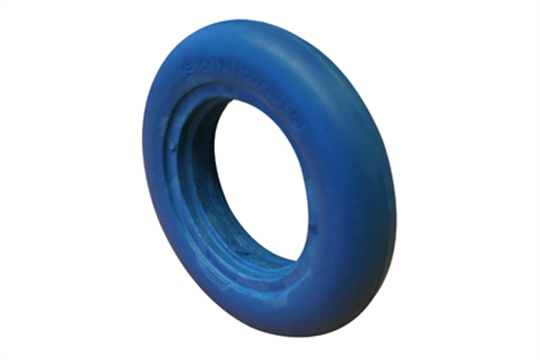 Reifen PU blau 6 x 1¼ (Ø150x32) Innenbreite Felge 23-25mm, Slick/ glattes Profil 